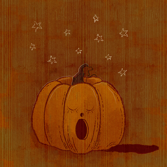 The Sleepy Pumpkin Print