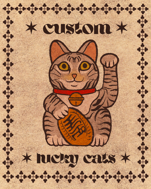 Custom Lucky Cat Portrait